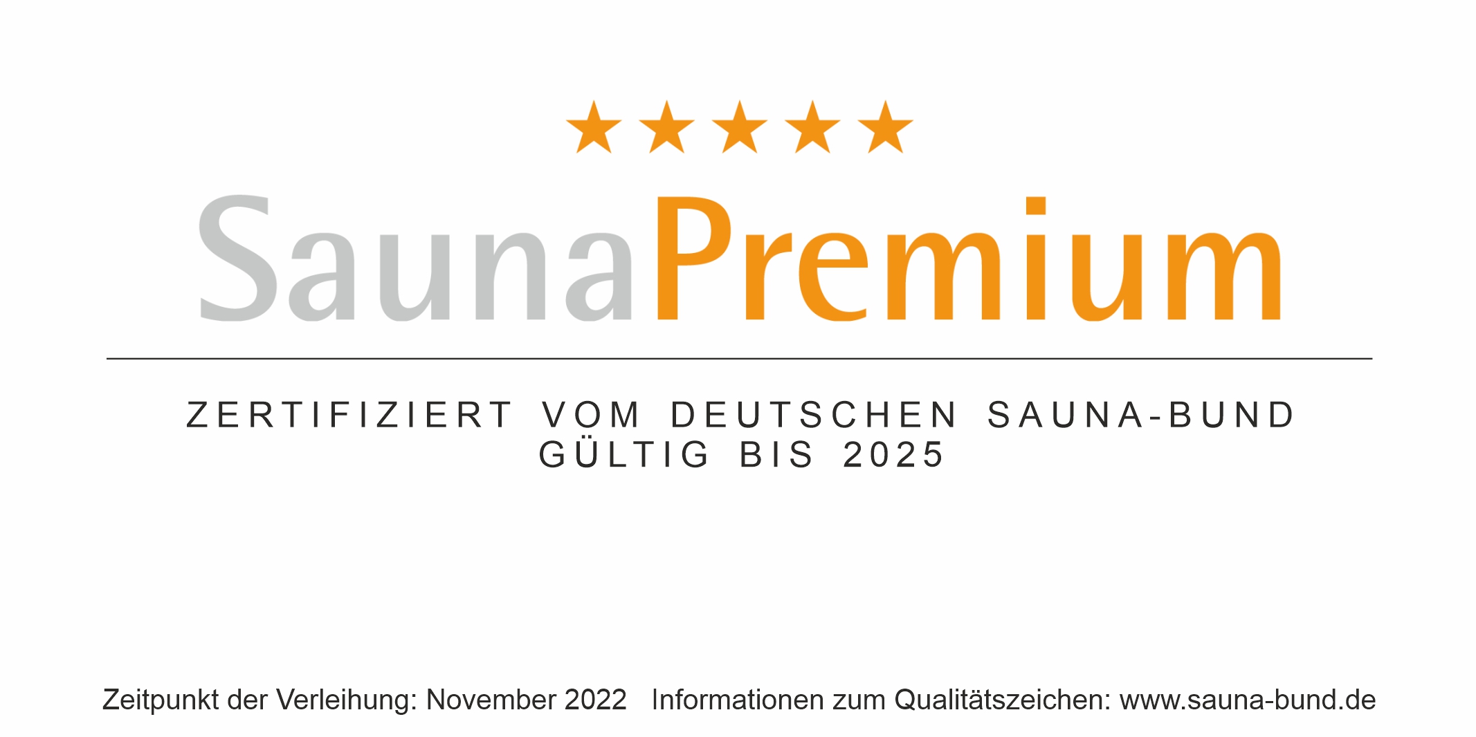 You are currently viewing Zum 4. Mal als PremiumSauna ausgezeichnet