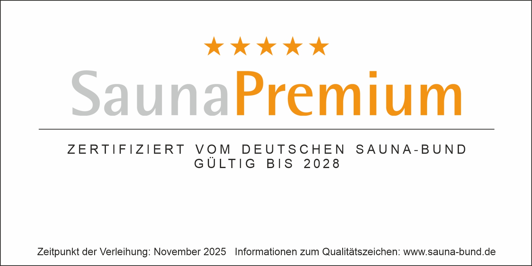 Auszeichnung des Deutschen Sauna-Bundes